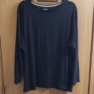Croft & Barrow Elegant Black Long Sleeve Top
